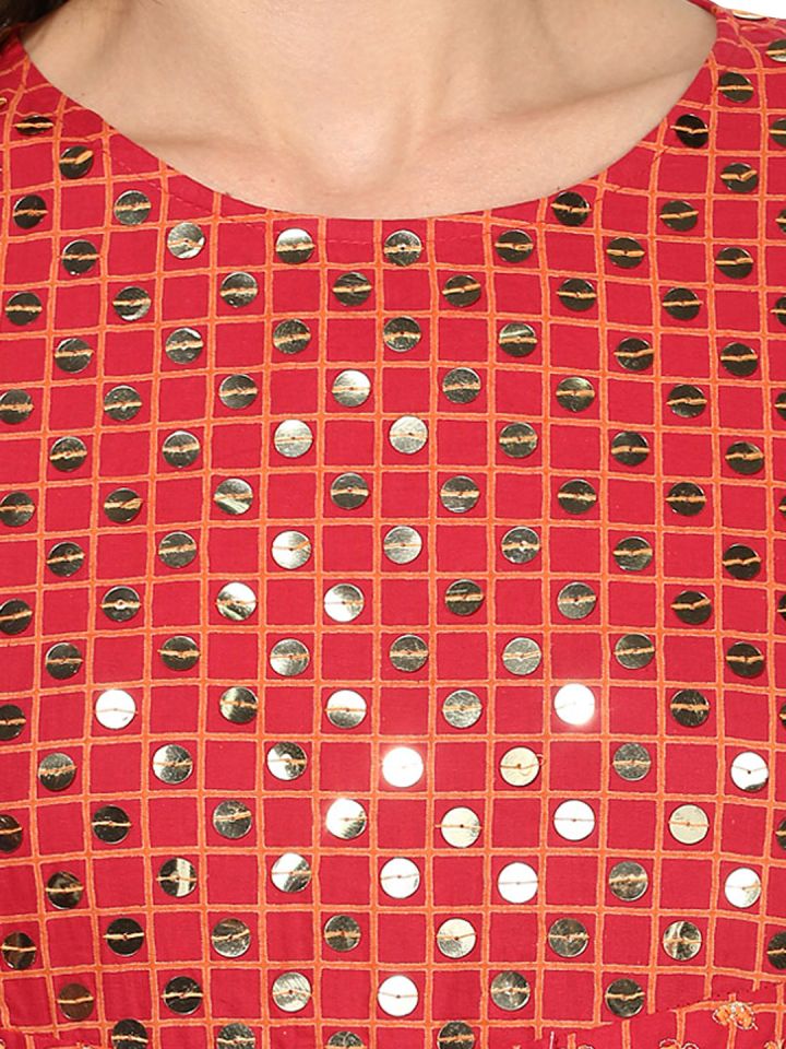 Sangria embellished clearance kurta with sequence
