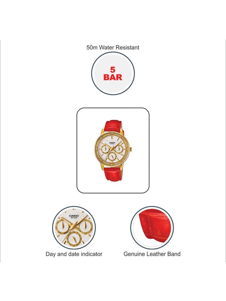 CASIO Enticer Women White Multi Dial Watch LTP 2087GL 4AVDF A910