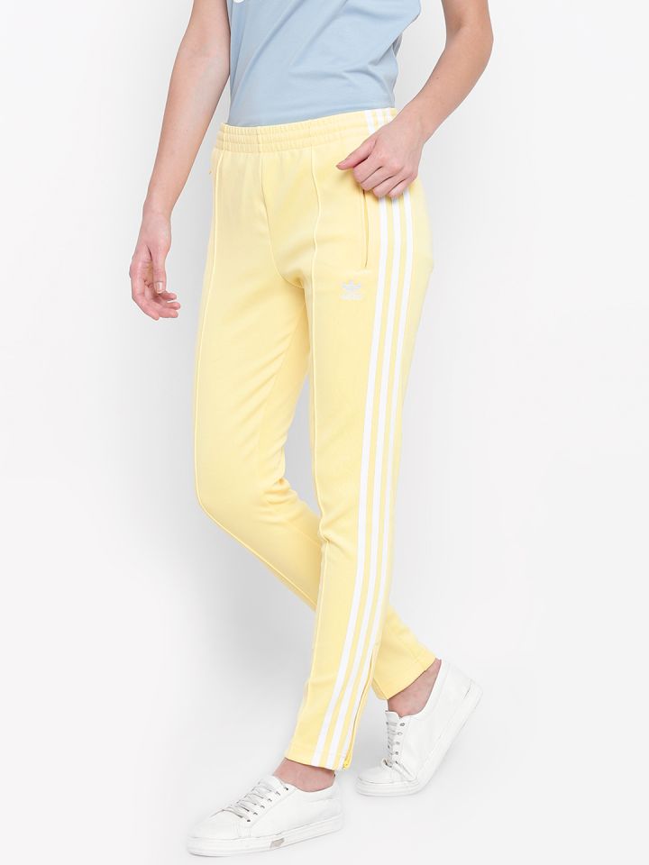 yellow adidas track pants womens
