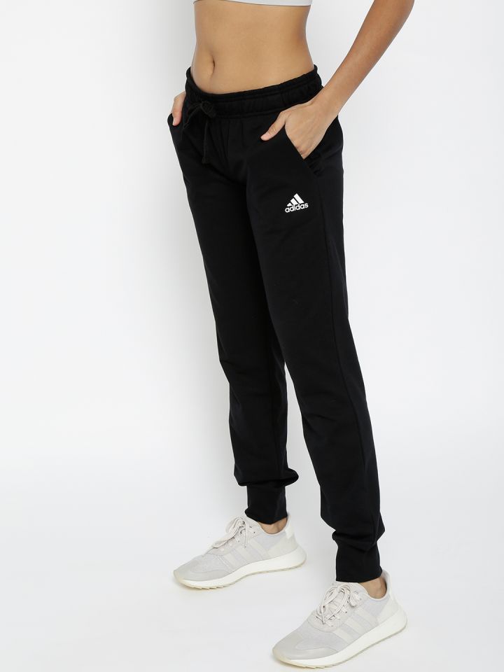 solid black adidas womens