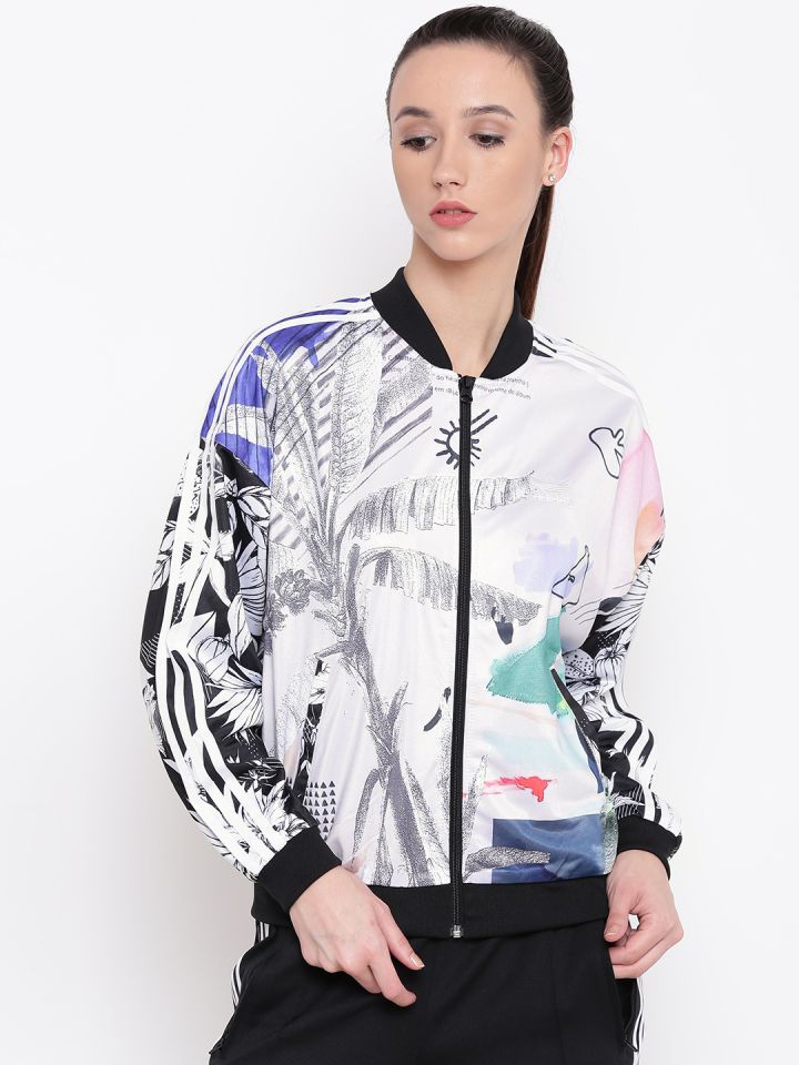 Adidas printed top track jacket