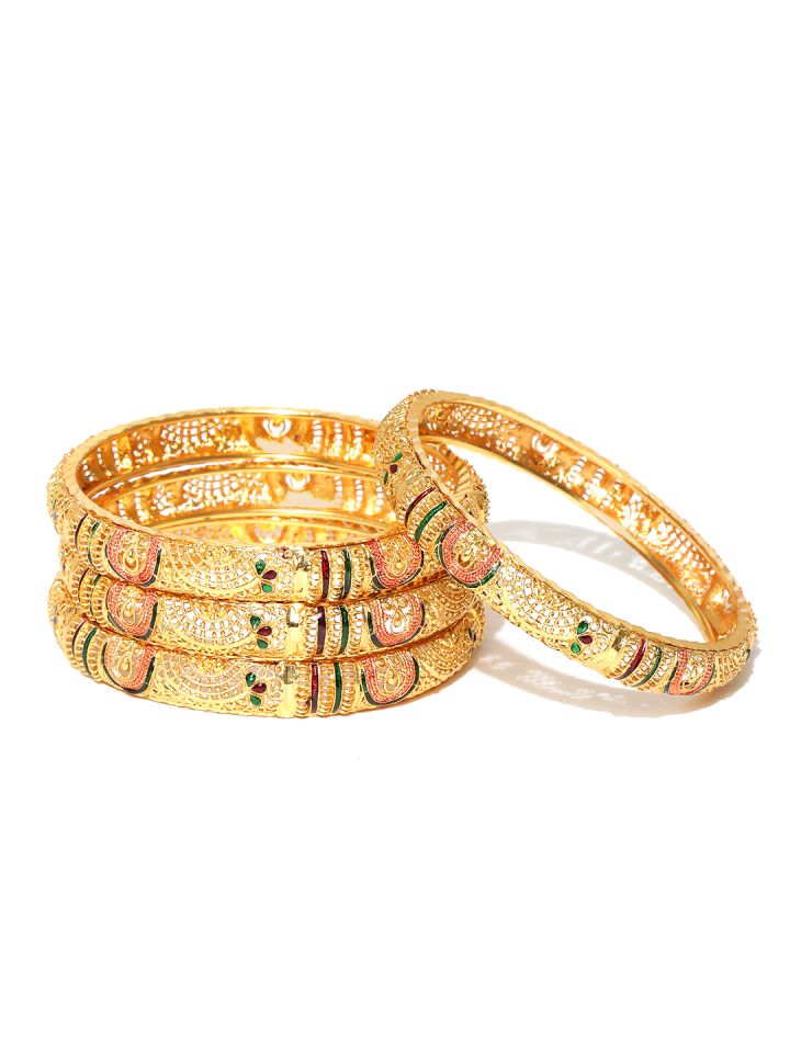 Gold hot sale side bangles