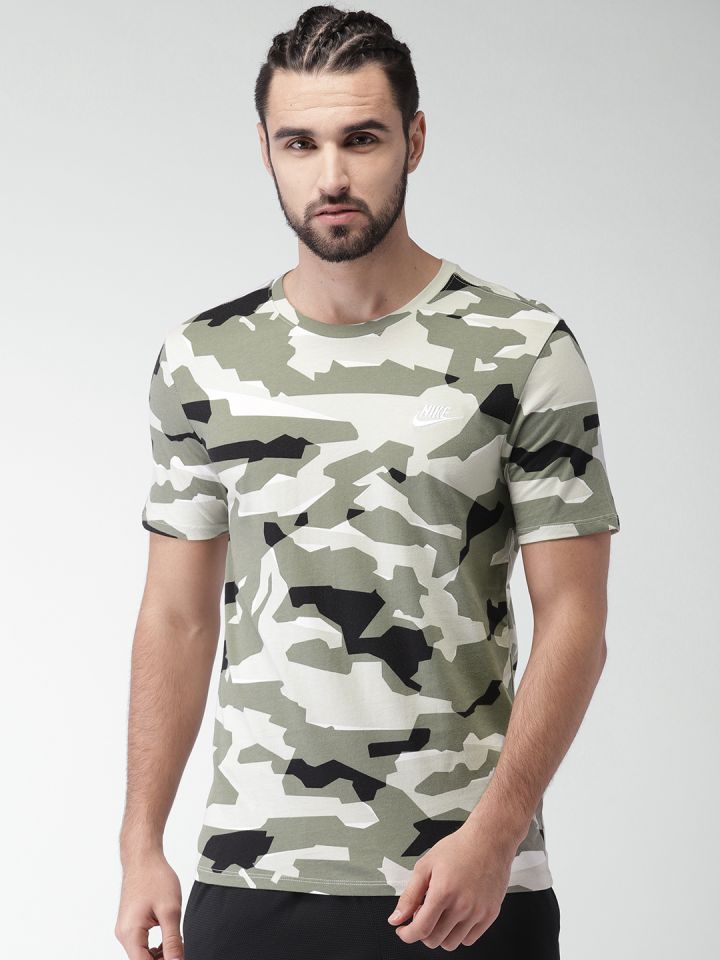 Black and olive sales green nike shirt
