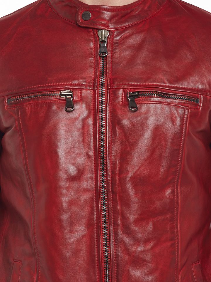 leather jacket myntra