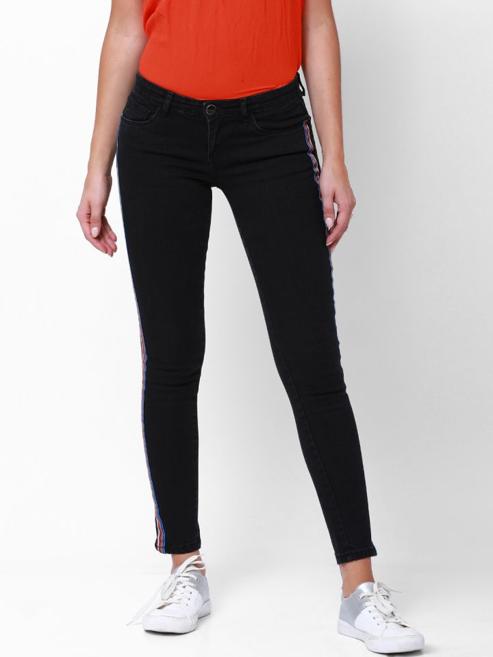 Jeans with hotsell side stripe myntra