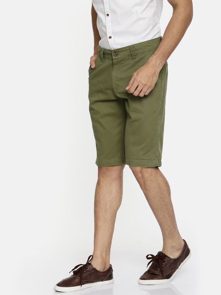 mens olive chino shorts