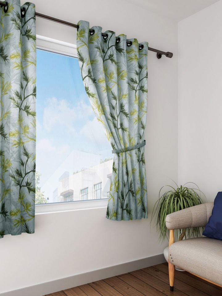 Buy Swayam Sea Green Black Out Window Curtains Curtains And Sheers For Unisex 4145736 Myntra