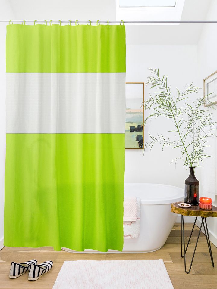 Buy Story Home Green Solid Waterproof Shower Curtain Shower