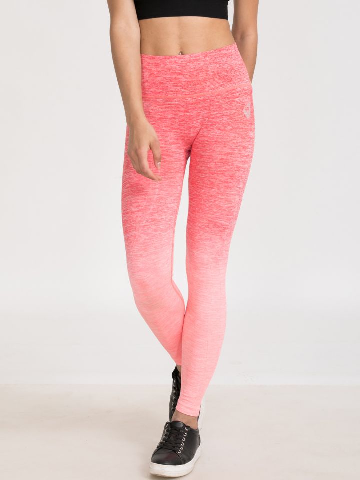 Buy Zelocity By Zivame Pink Skin Fit Training Legging Tights for
