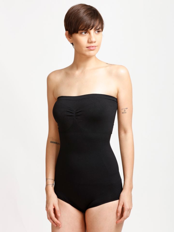Buy Zivame Women Medium Control Strapless Bodysuit Black - Shapewear for  Women 4149615