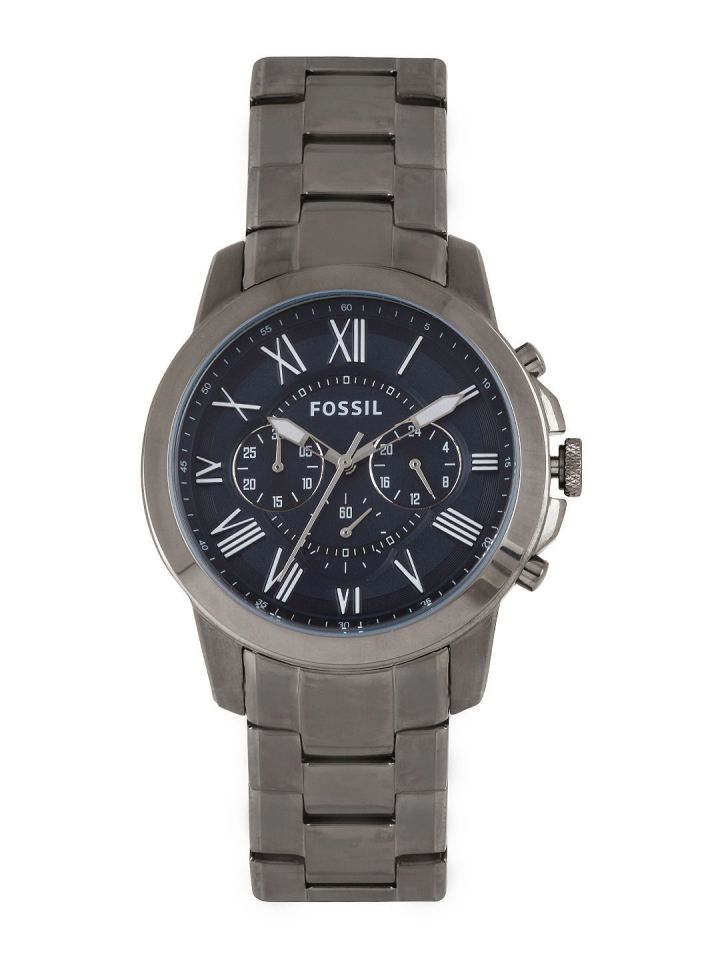 Dark grey on sale fossil watch