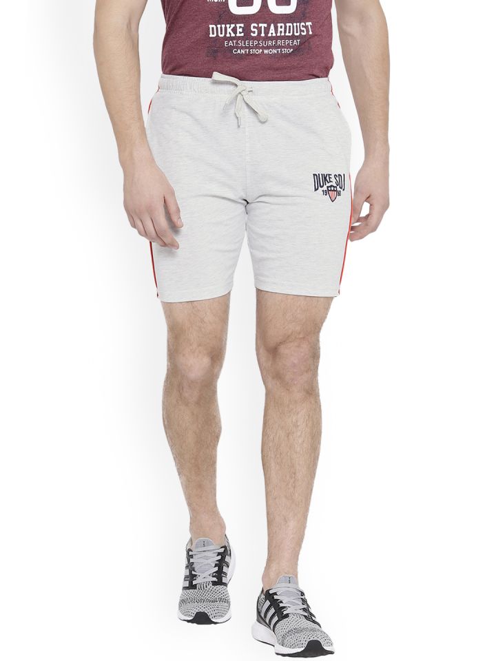 Buy Duke Men Off White Solid Regular Fit Sports Shorts Shorts