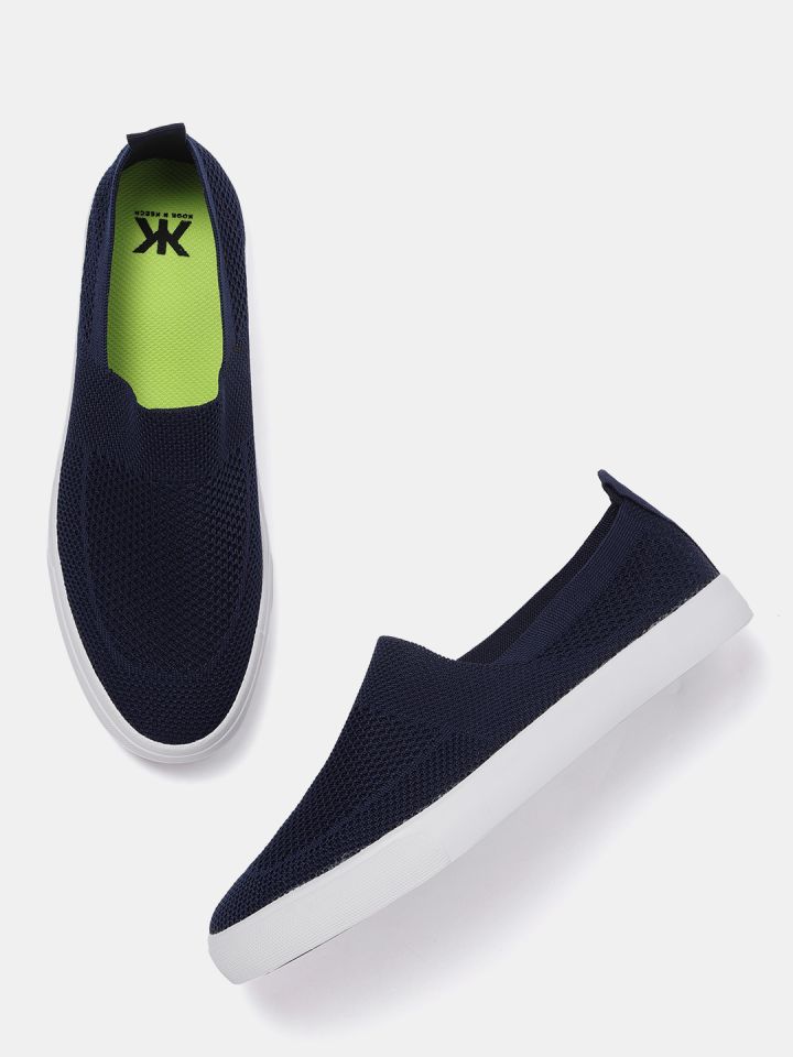 Buy Kook N Keech Men Navy Blue Slip On Sneakers Casual Shoes for