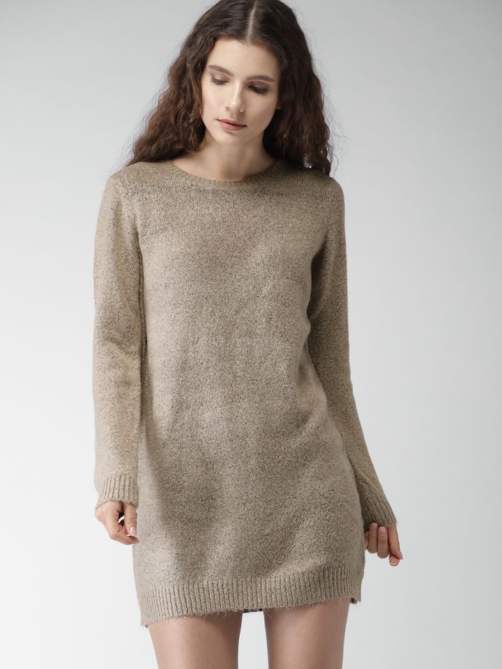 Buy FOREVER 21 Women Taupe Solid 