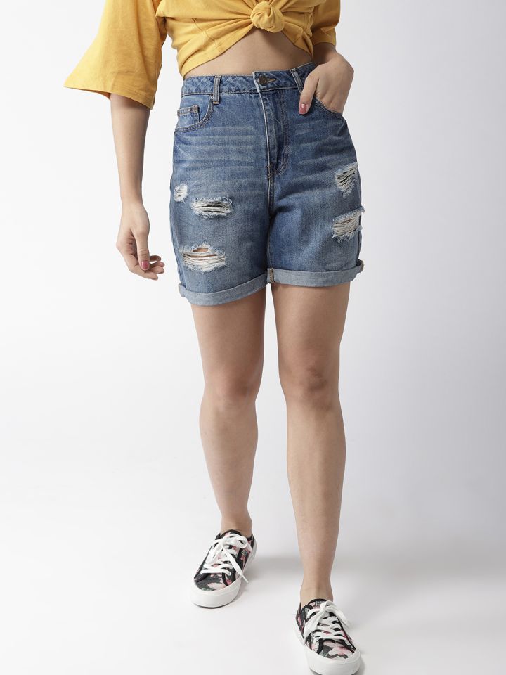 Myntra denim shorts discount