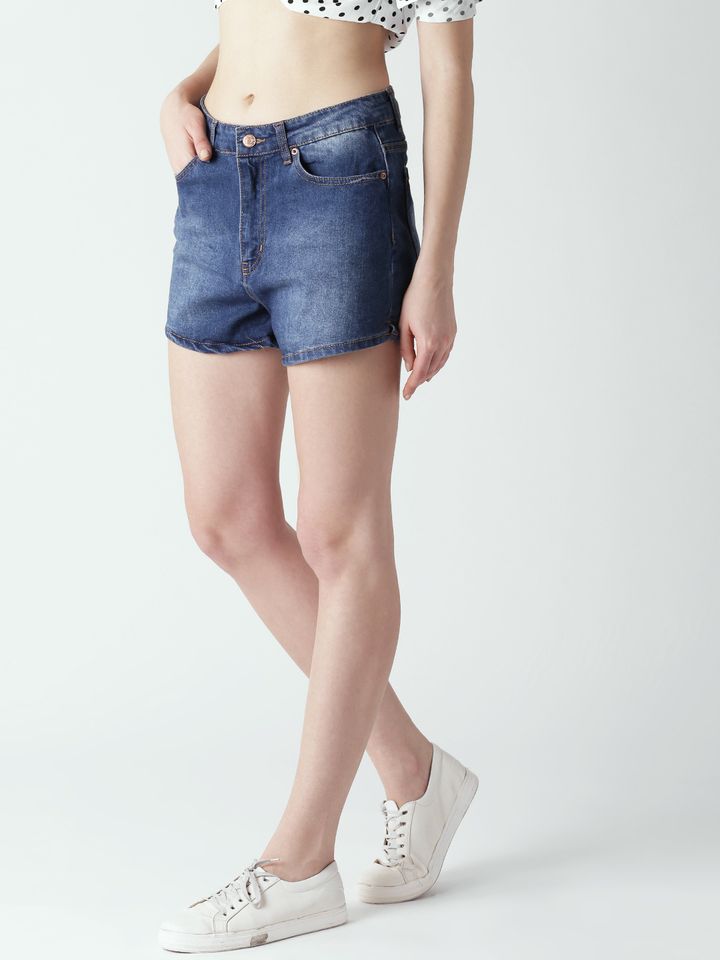 Buy FOREVER 21 Women Blue Washed Denim 