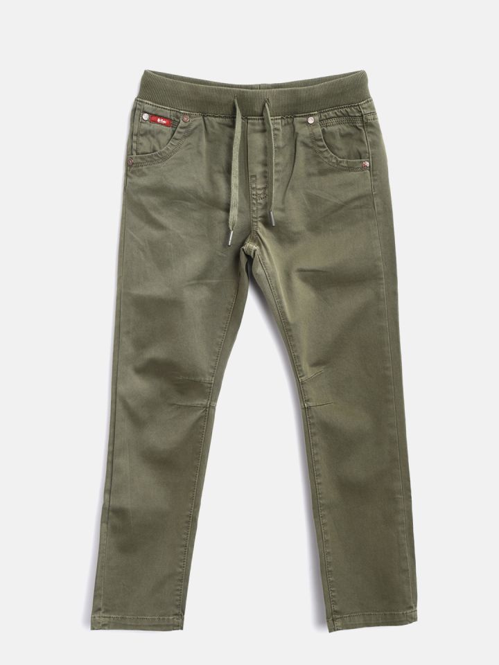 Buy LEE COOPER Mens Slim Fit Solid Trousers  Shoppers Stop