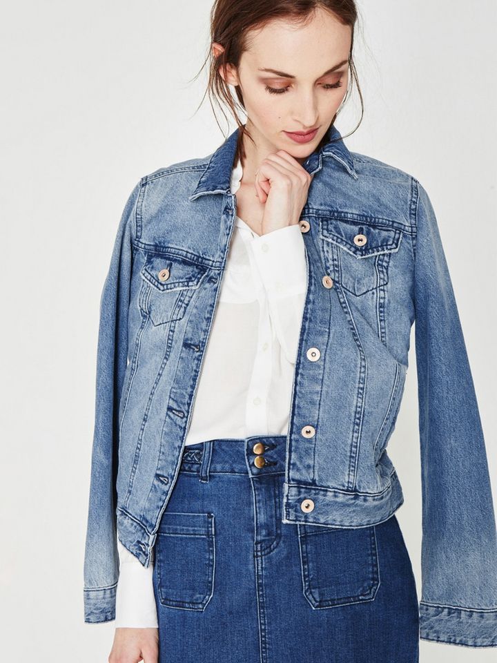 Buy Promod Women Blue Washed Denim Jacket Jackets For Women 4325783 Myntra Shop a wide selection of men denim jackets at romwe , and find more to fit your fashionable needs.