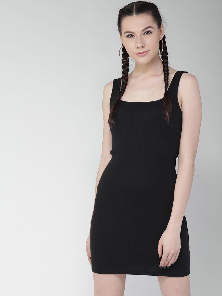 Buy Forever 21 Women Black Solid Bodycon Dress Dresses For Women 4329671 Myntra