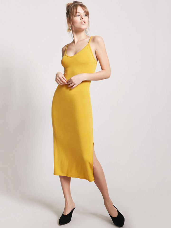 Forever 21 mustard dress 2025