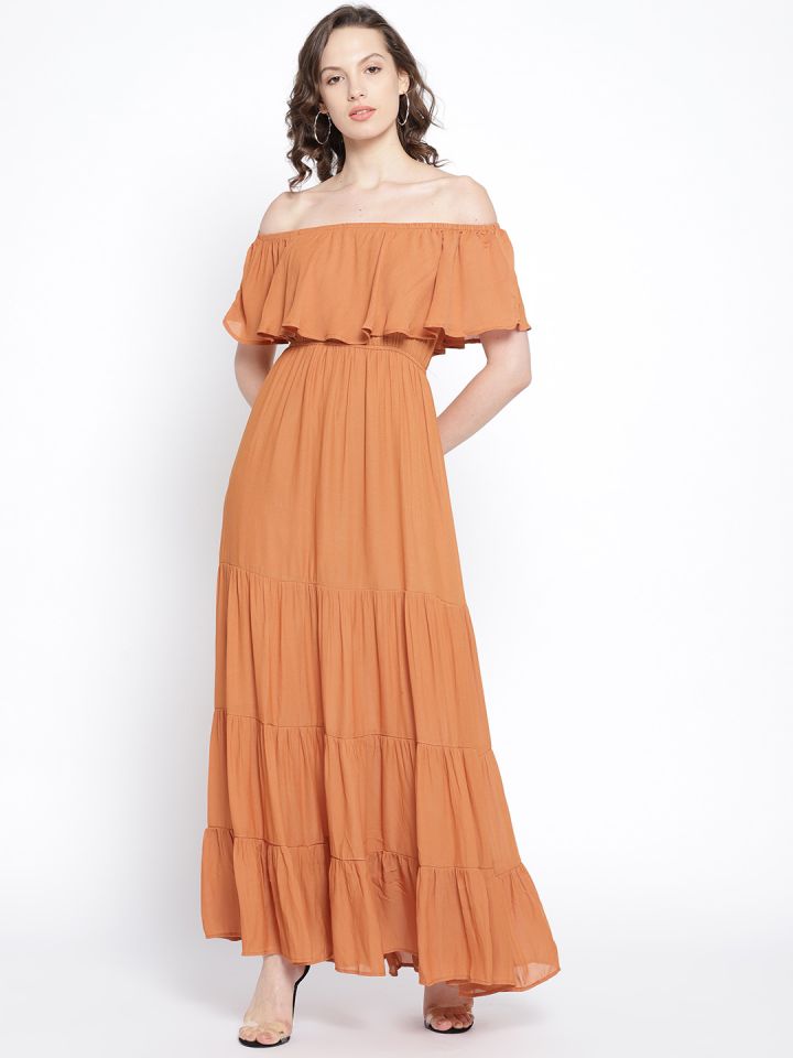 Forever 21 hotsell orange maxi dress