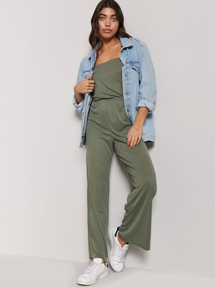 forever 21 olive green jumpsuit