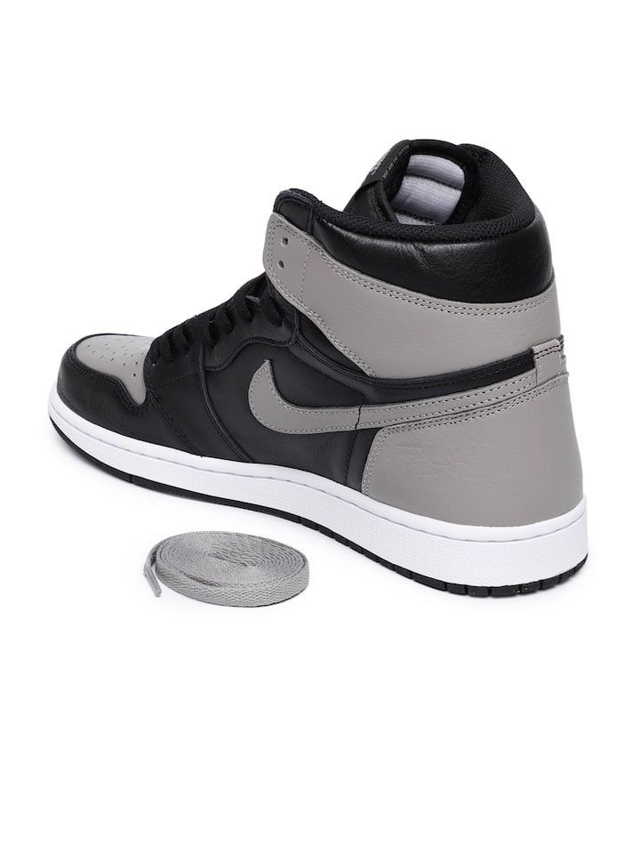 Buy Nike Men Black \u0026 Grey Air Jordan 1 