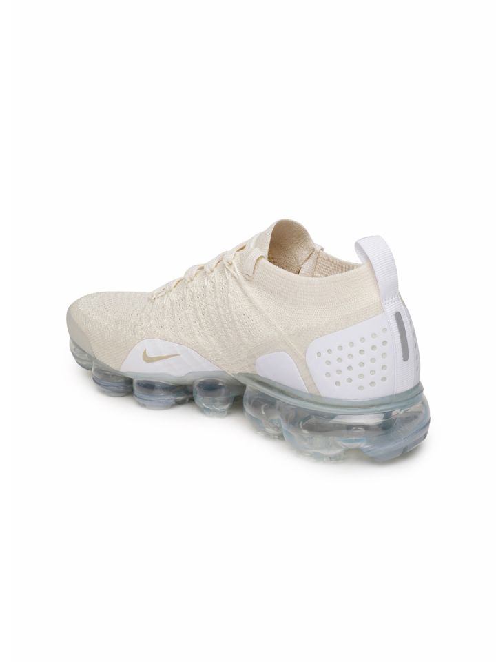 Buy Nike Women Cream Coloured AIR VAPORMAX FLYKNIT 2 Running Shoes
