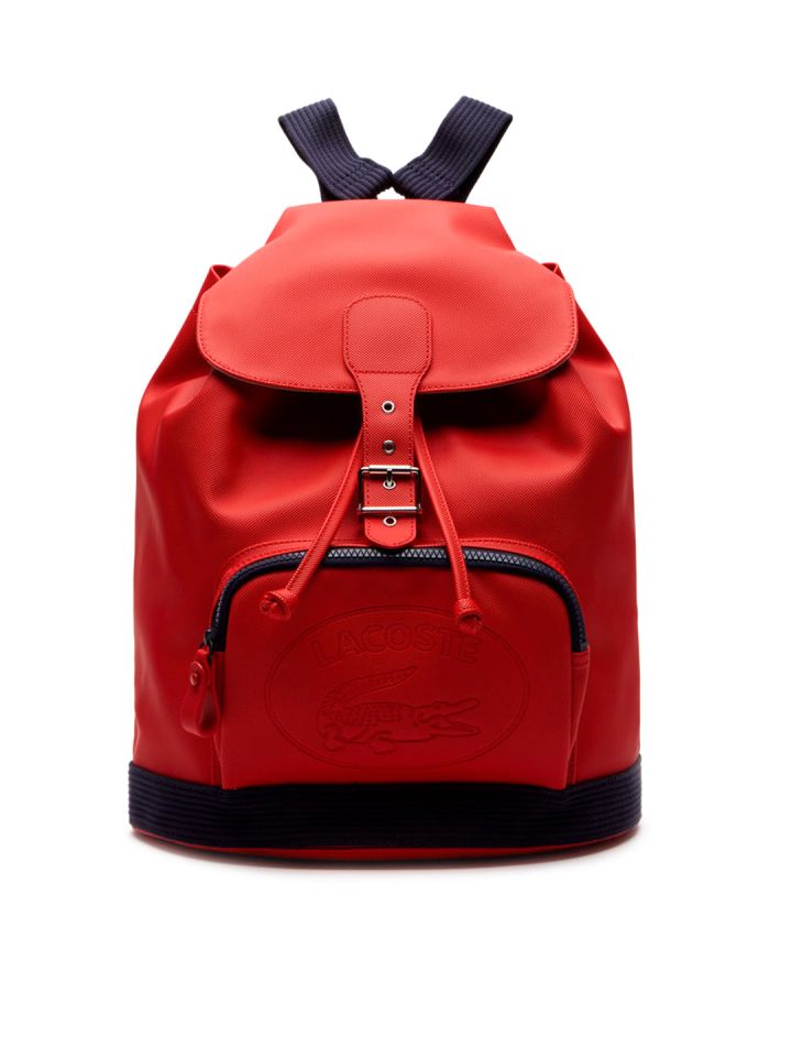 Lacoste Women Red Solid Backpack