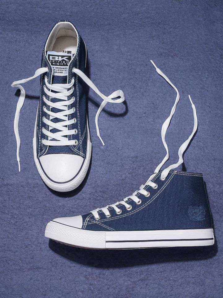 Dark blue canvas sales shoes