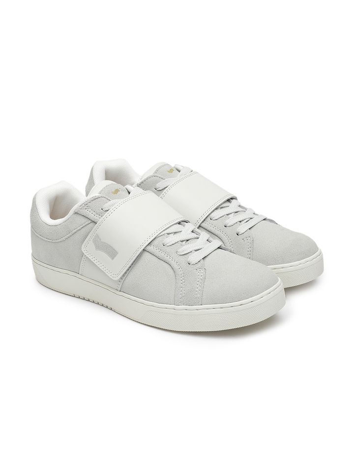 Buy GAS Men Grey REX SD Suede Sneakers 