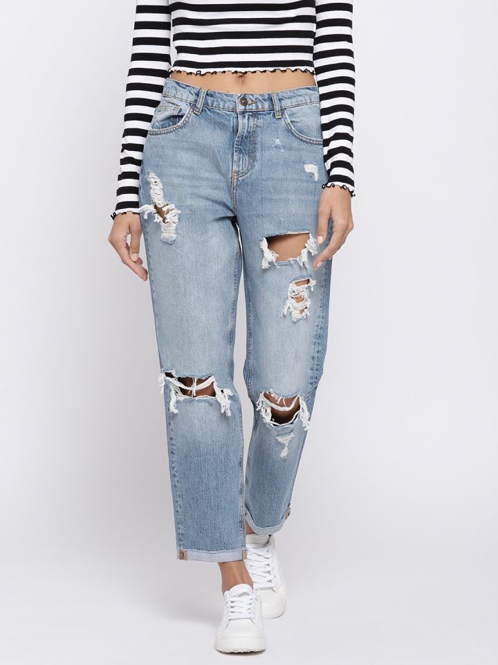 highly distressed jeans women