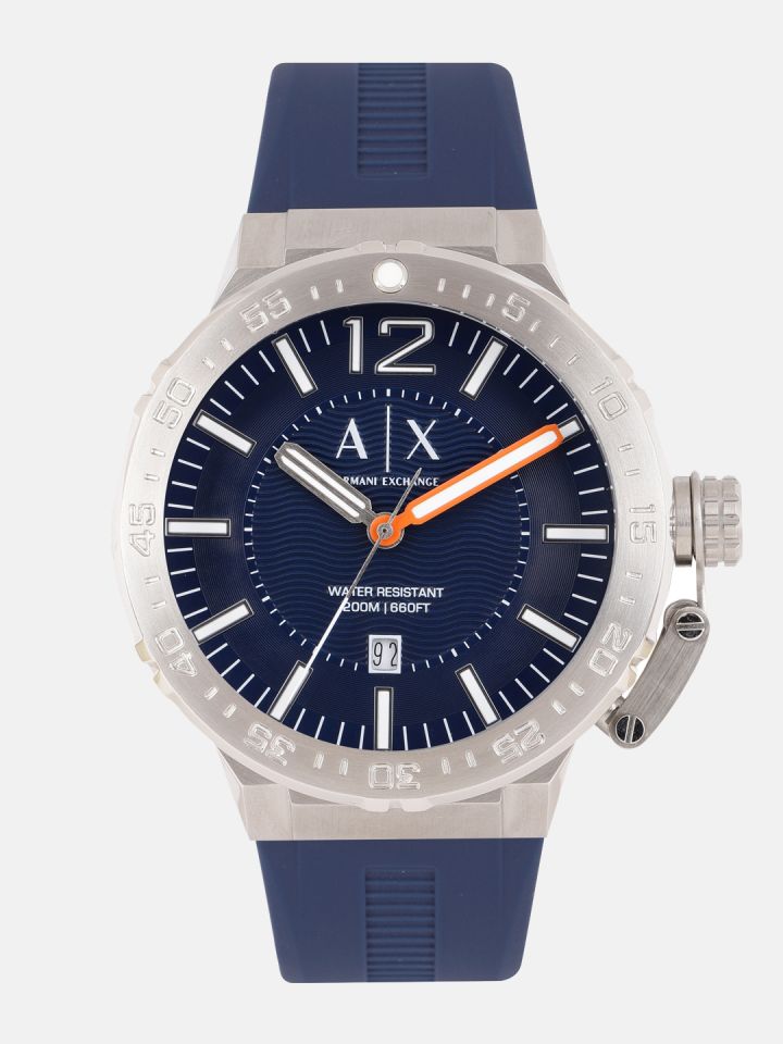 Armani exchange blue face watch sale