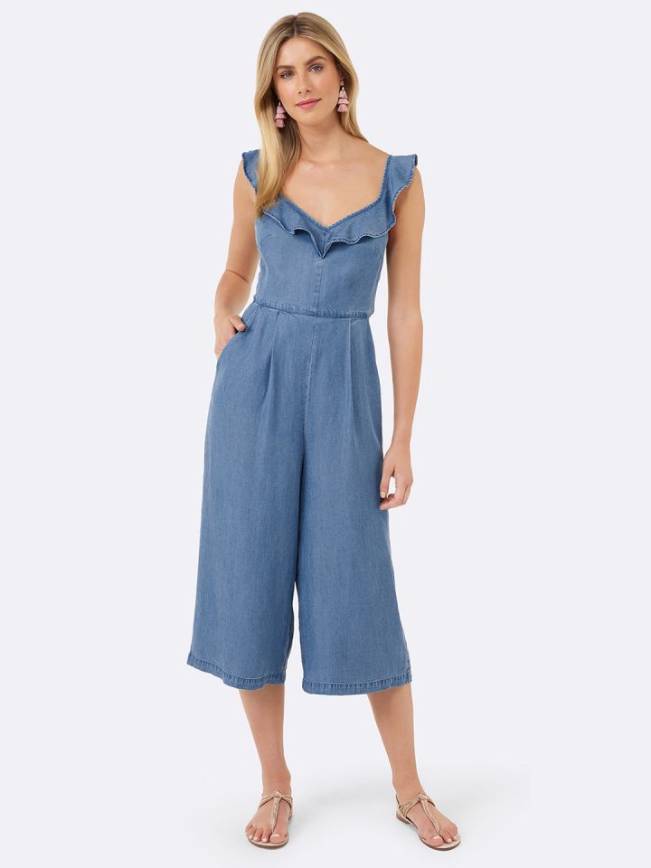 forever new denim jumpsuit