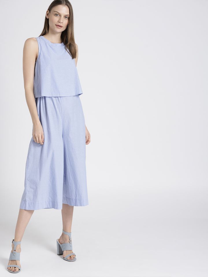 layered culotte jumpsuit