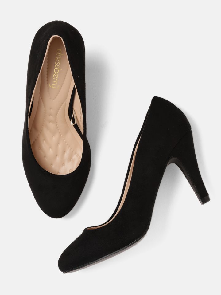 Buy DressBerry Women Black Solid Pumps 