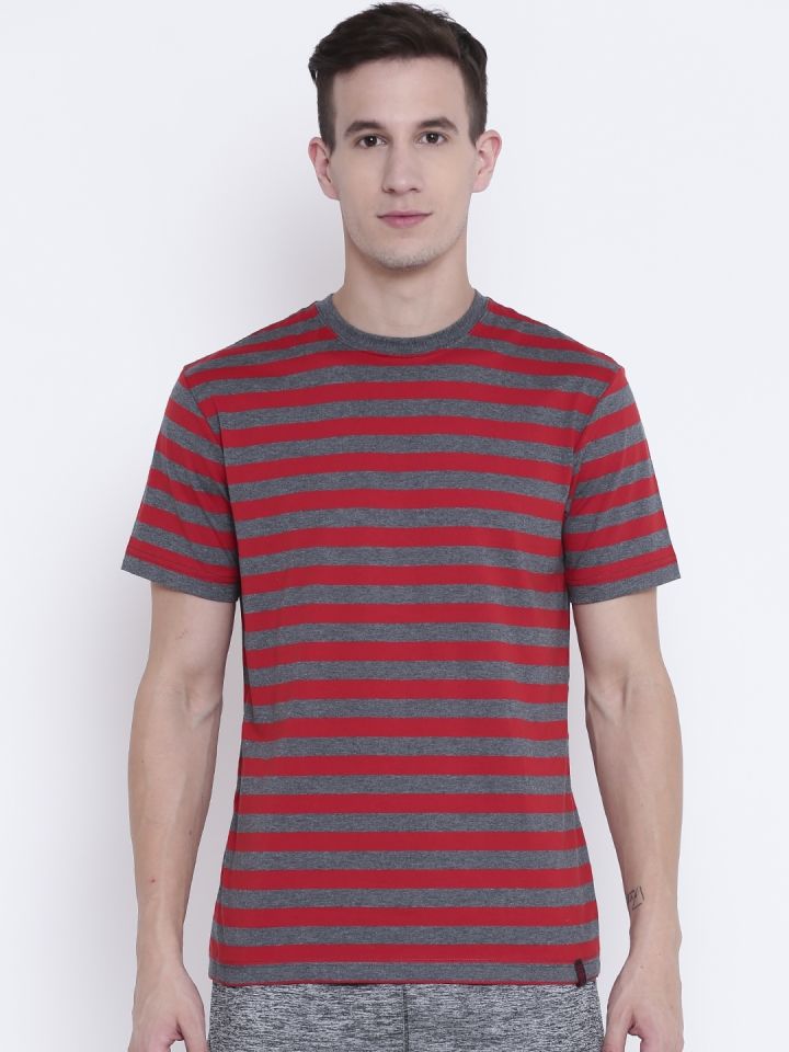 Grey and online red t shirt