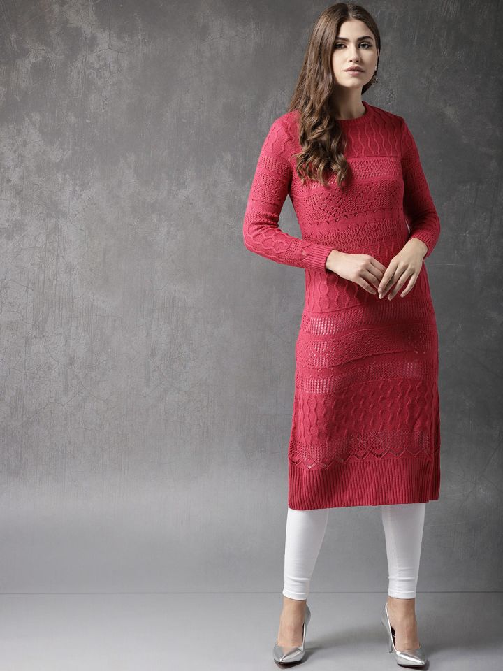 Sweater with kurta top