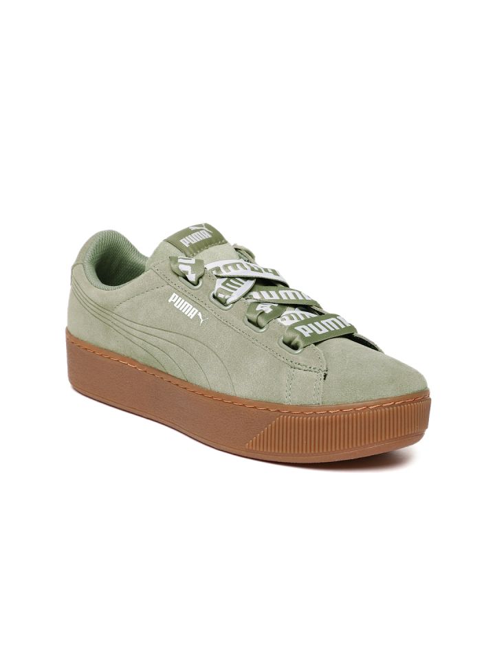 Puma vikky discount platform ribbon green