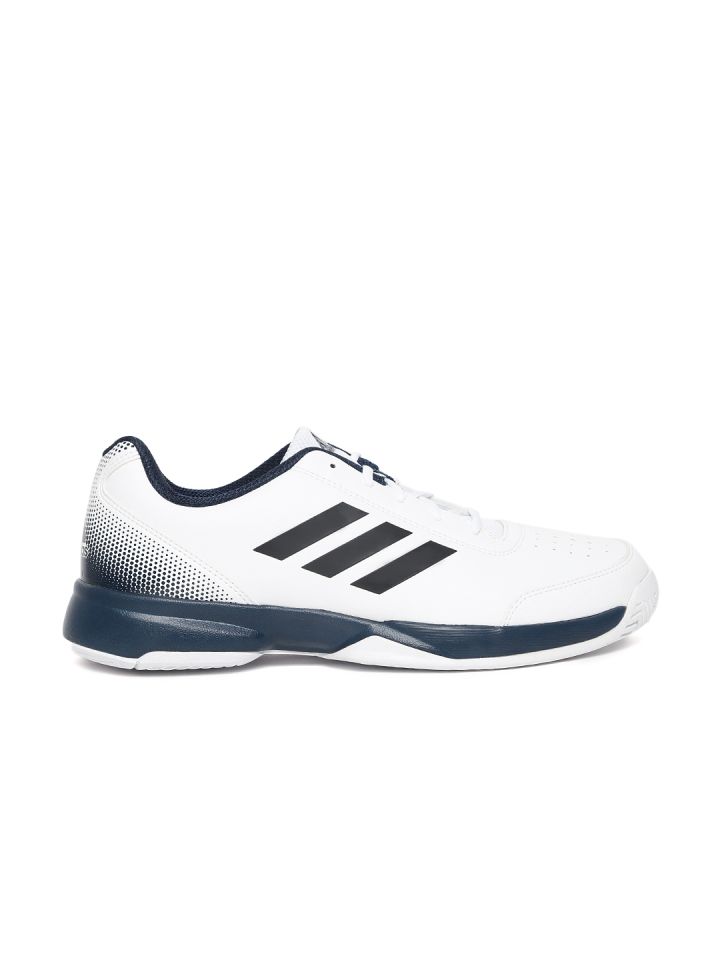 ADIDAS Men White Navy Racquettes Tennis Shoes
