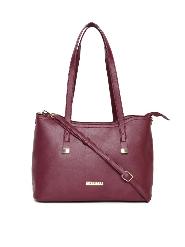 Caprese burgundy solid shoulder bag outlet