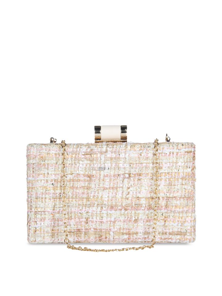 Buy Kazo Beige Textured Clutch Clutches for Women 4447866 Myntra