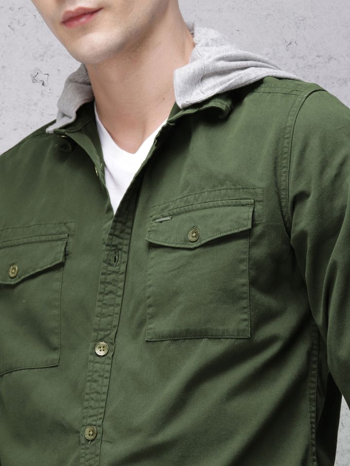 Ecko unltd olive green shirt on sale