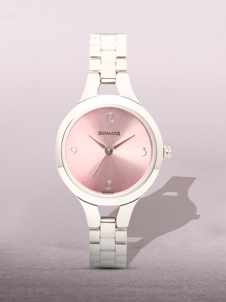 Buy Sonata Steel Daisies Women Pink Analogue Watch NL8151SM03