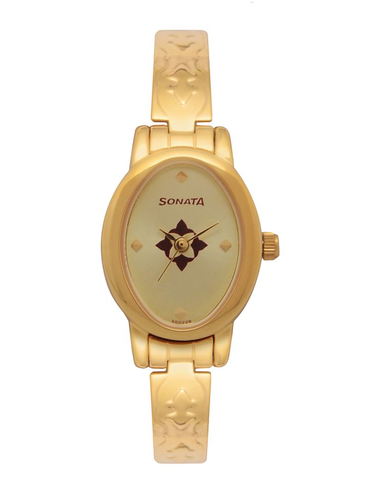 Buy Sonata Women Gold Toned Analogue Watch NK8100YM04 Watches