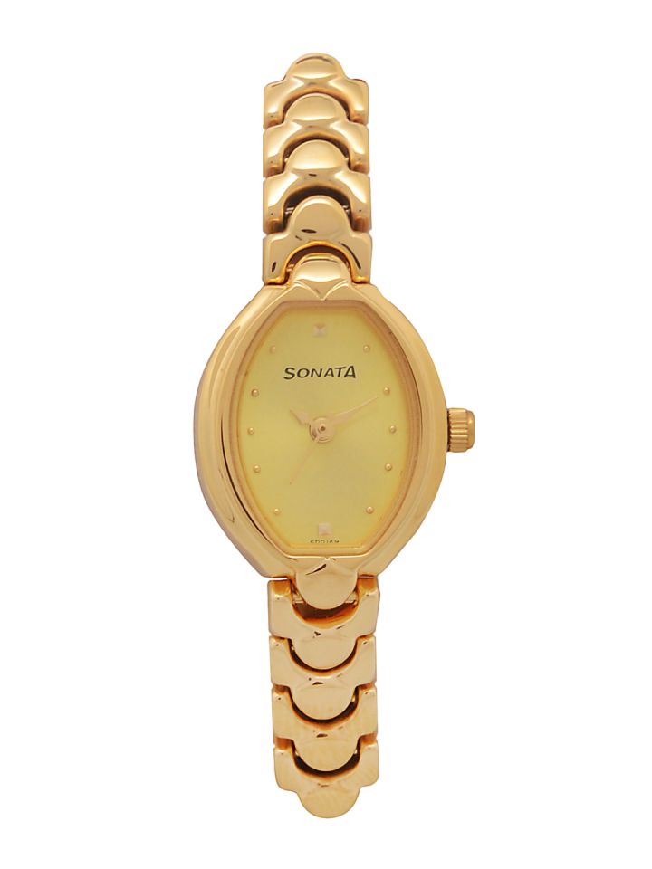 Buy Sonata Women Gold Toned Analogue Watch NK8107YM02 Watches
