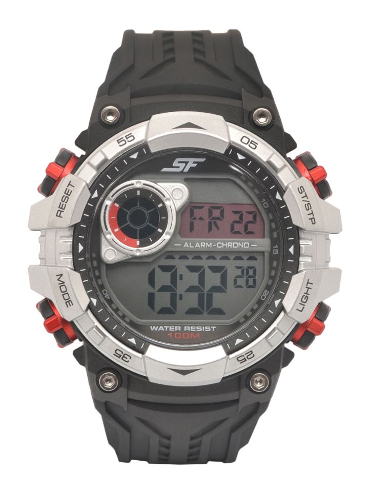 Sonata Men Black Grey Analogue Watch 77077PP02