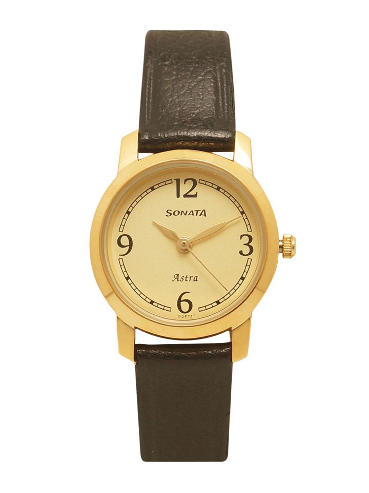 Buy Sonata Women Gold Toned Analogue Watch 87018YL02C Watches