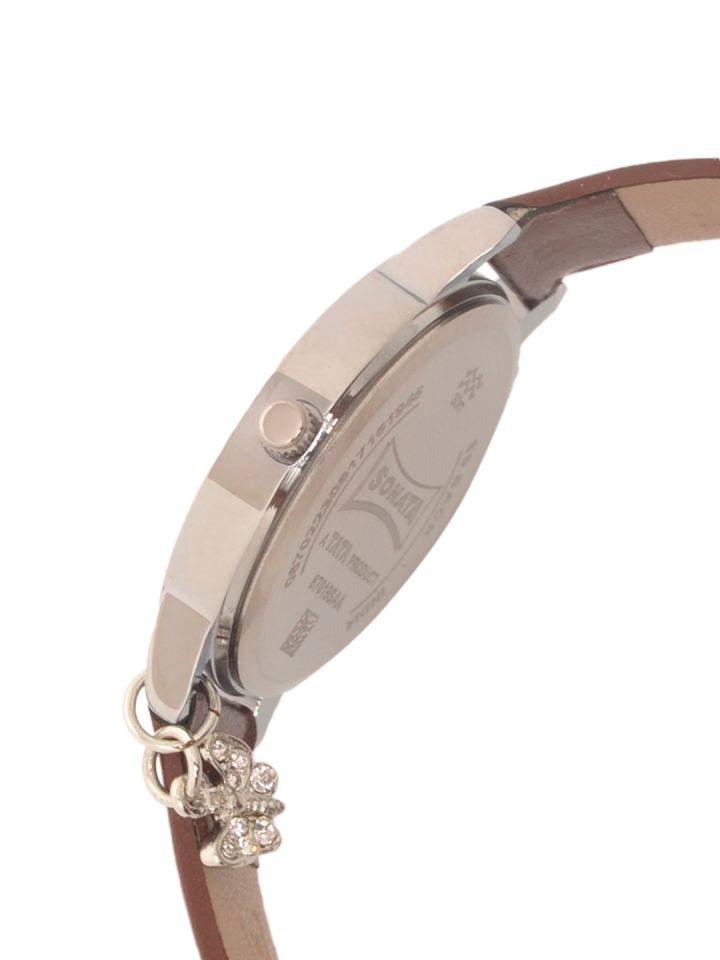 Buy Sonata Charmed Women Beige Analogue Watch 87019SL05 Watches