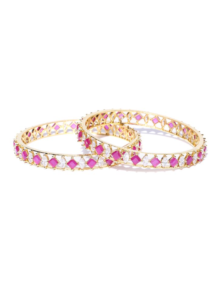 pink and gold bangles